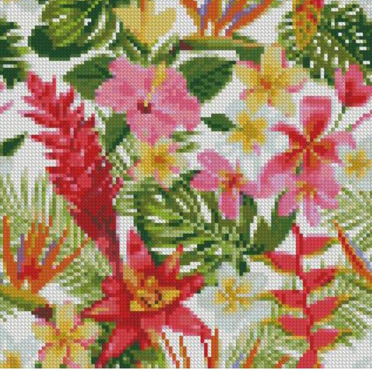 Алмазная мозаика Strateg Премиум Разноцветные растения 30x30 см (CA-0052)