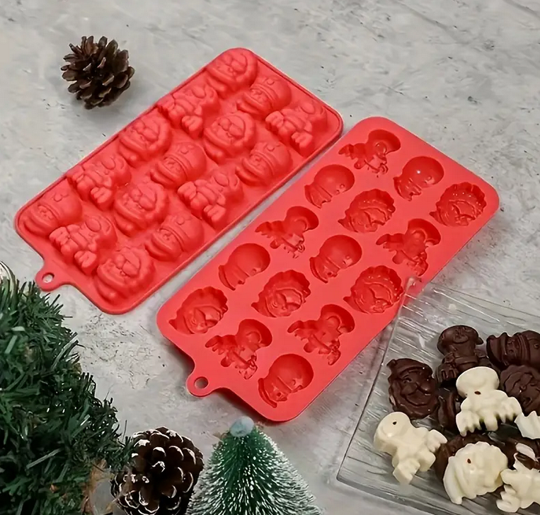 Форма силіконова для шоколаду/цукерок мила свічок Червоний (SAM-6011) - фото 4