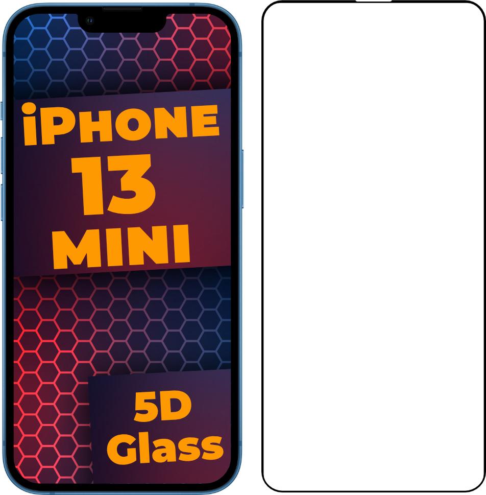 Стекло 5D iPhone 13 mini защитное Full Glue Black (23841)