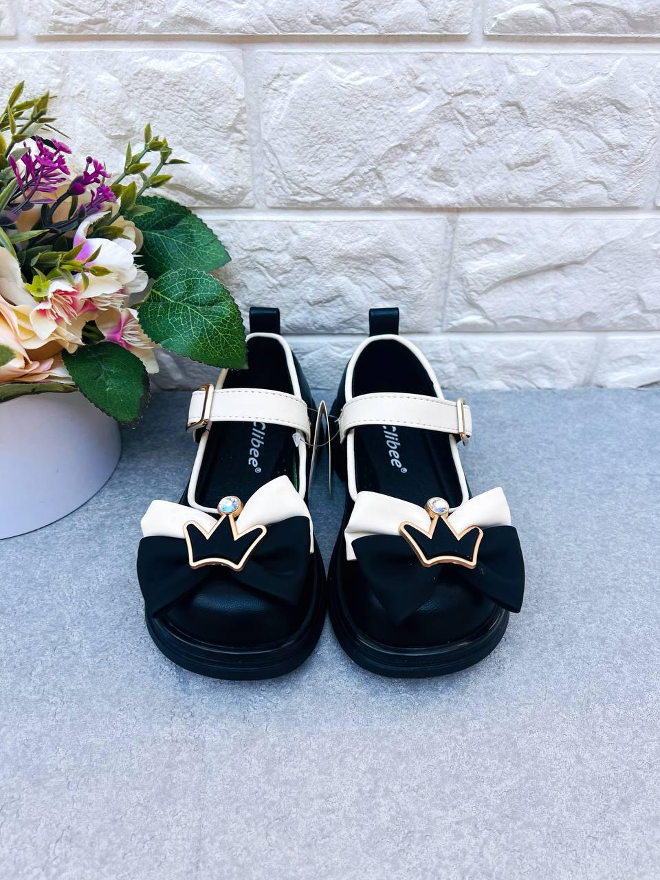 Туфли классические для девочки Clibee 1828 р. 27 17 см Черный (1828-1) - фото 2