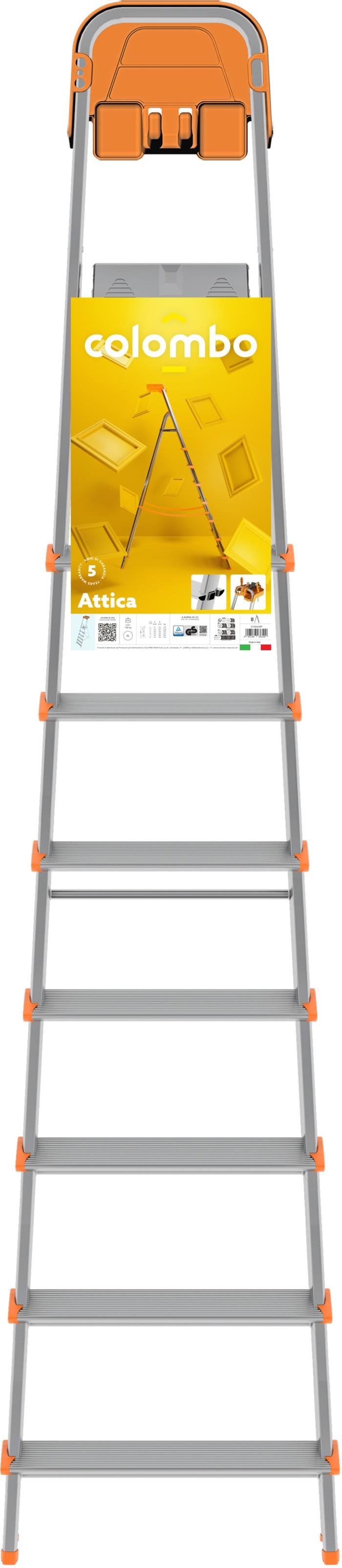Драбина Colombo Attica 8 щаблів (S108A08P) - фото 2 Драбина Colombo Attica 8 щаблів (S108A08P) - фото 2