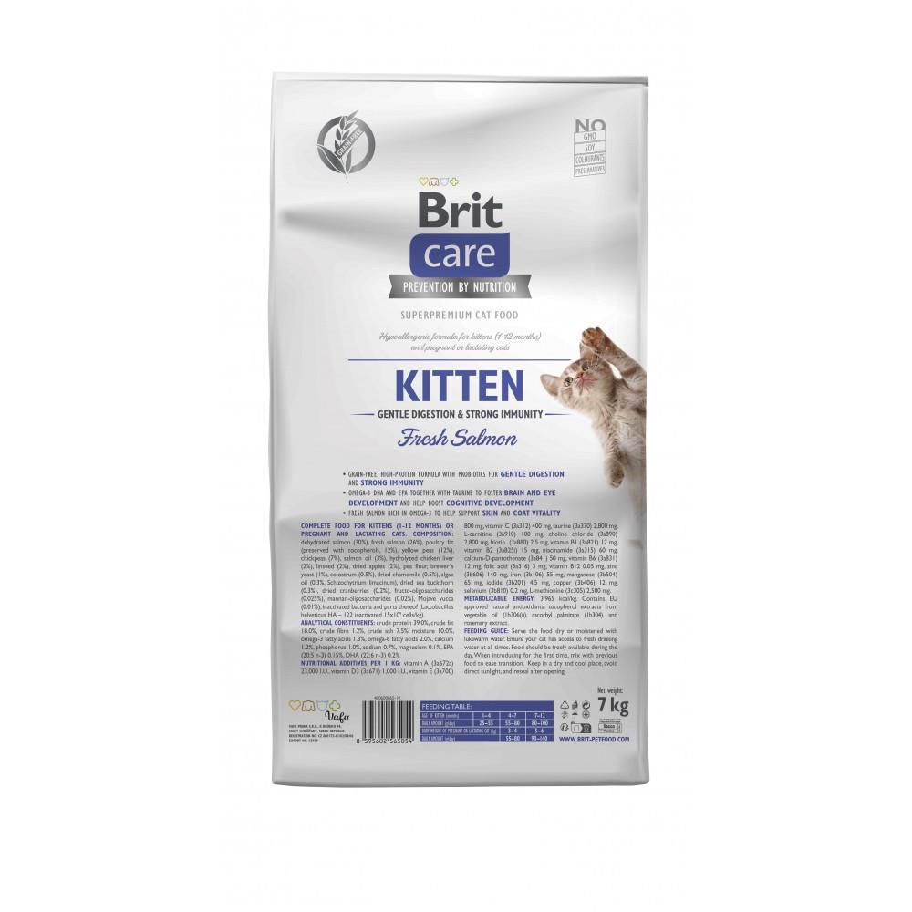 Сухий корм для кошенят Brit Care Cat by Nutrition Kitten Immunity з лососем 7 кг (172543) - фото 3 Сухий корм для кошенят Brit Care Cat by Nutrition Kitten Immunity з лососем 7 кг (172543) - фото 3