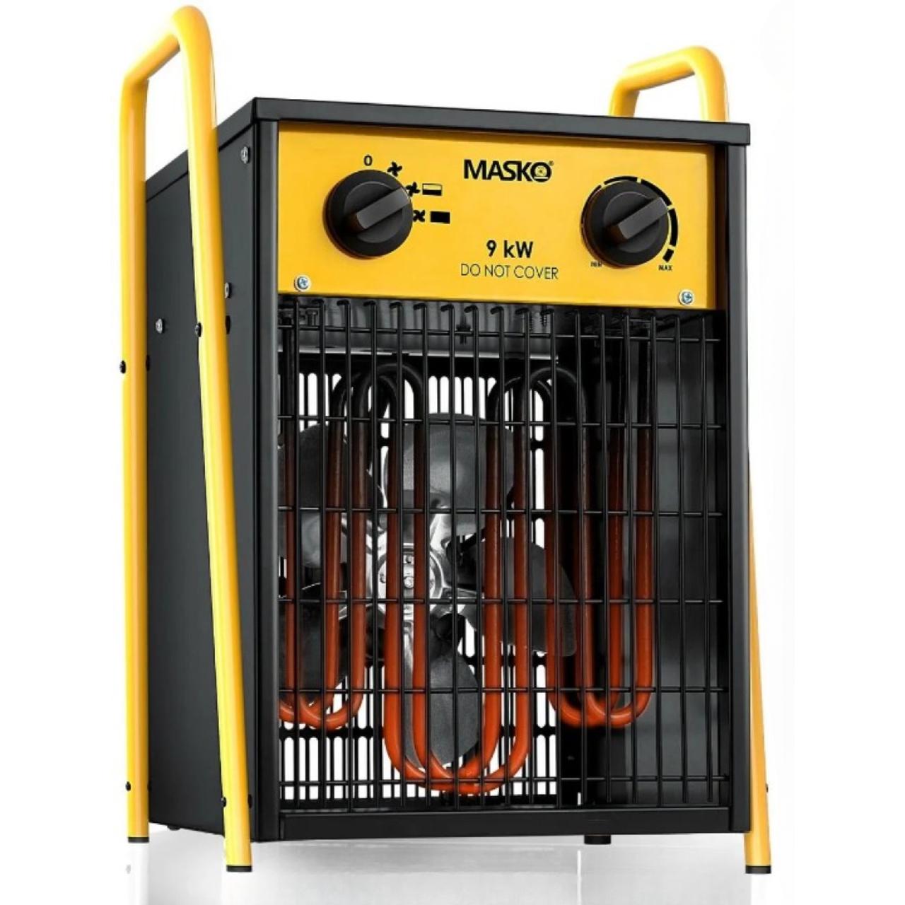 Тепловентилятор промышленный MASKO 9 KW Черный/Желтый