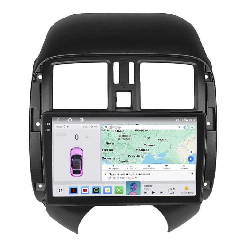 Автомагнітола штатна Lesko для Nissan Versa II 2012-2014 4/64 QLED CarPlay 4G Wi-Fi GPS Prime 9" (22391547)