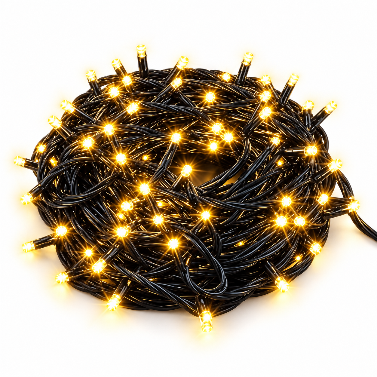 Гирлянда-нить 50 м 500 LED ПВХ-провод мерцающий свет теплый белый 220 В от сети Гирлянда-нить 50 м 500 LED ПВХ-провод мерцающий свет теплый белый 220 В от сети
