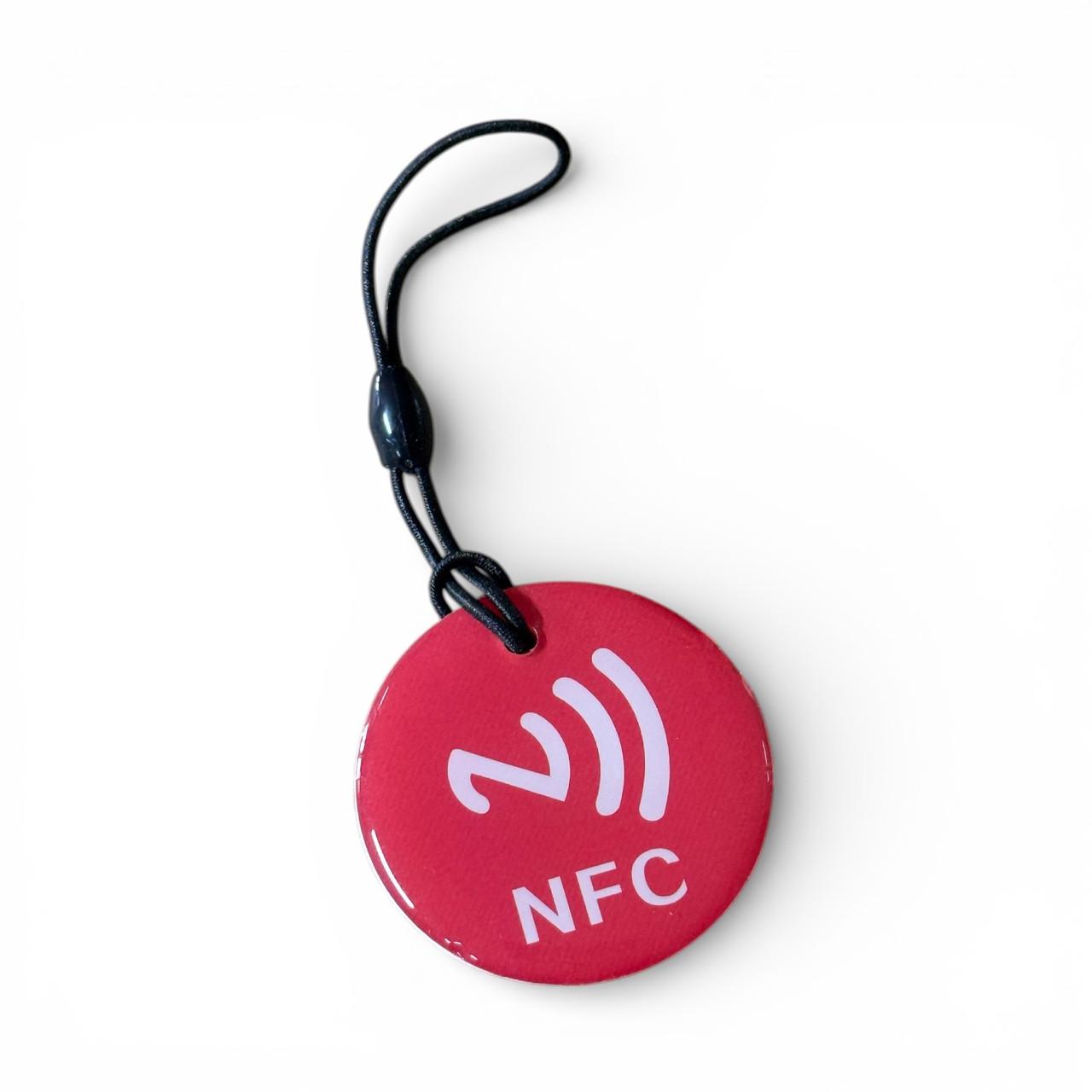 NFC-метка брелок NTAG213 круглый 35 мм Red (2903029315)