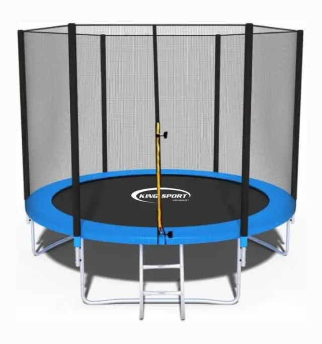 Батут детский King Sport с защитной сеткой и стремянкой 374 см до 150 кг (KI-374CM)