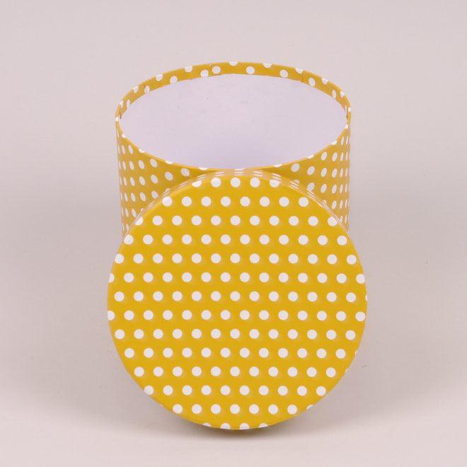 Комплект коробок для цветов Flora 2 шт. Желтый в белый горошек (39910) - фото 2 Комплект коробок для цветов Flora 2 шт. Желтый в белый горошек (39910) - фото 2