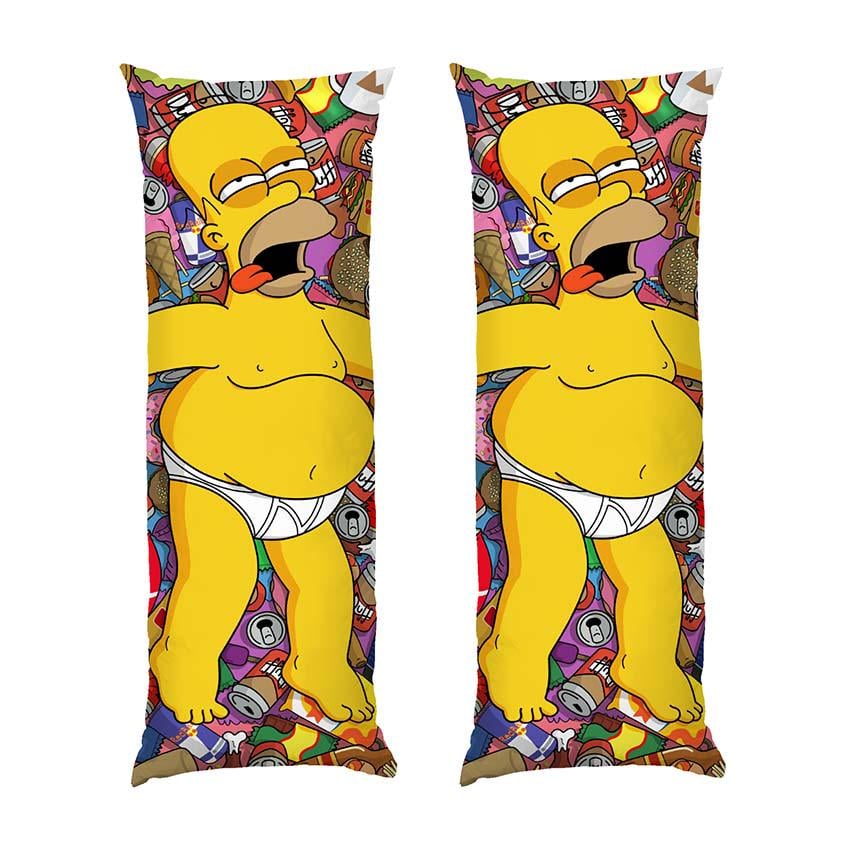 Подушка дакимакура The Simpsons Homer with donuts габардин 70х30 см (114355)