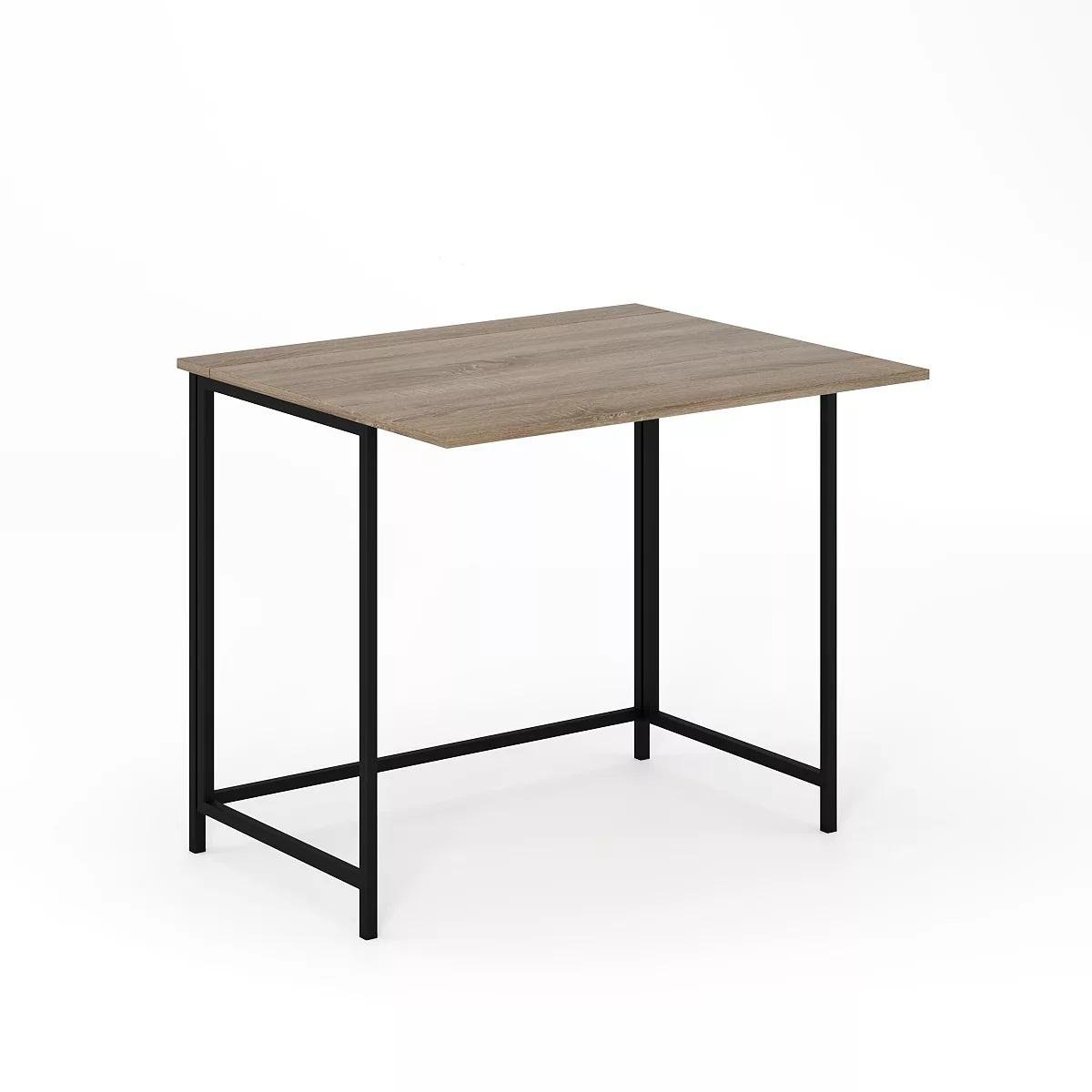 Стіл-трансформер письмовий ART IN HEAD Sly ЛДСП/метал розкладний 90х7/50 см Дуб вінтаж оксид/Чорний (TB24090000030)