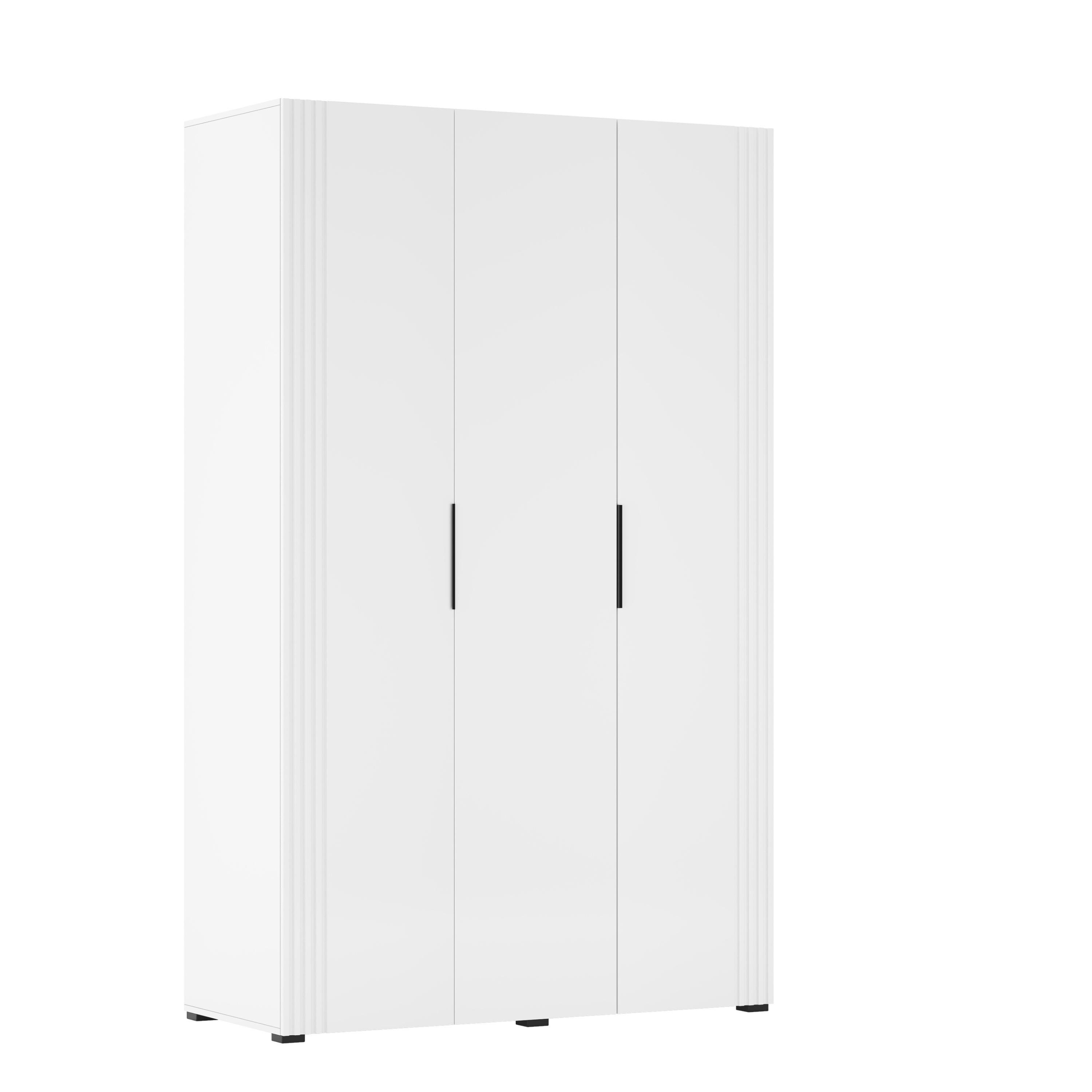 Шафа розпашна Світ Меблів Амелія 3Д ДСП Білий/Білий глянець - фото 1