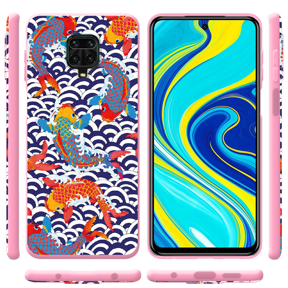 Чохол Boxface Xiaomi Redmi Note 9S Koi Fish Рожевий силікон (39475-up2477-39916) - фото 2