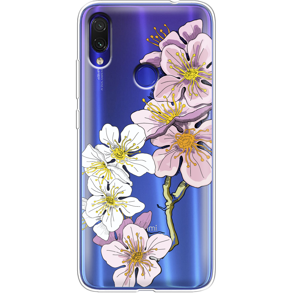 Чехол Boxface Xiaomi Redmi Note 7 Cherry Blossom Прозрачный силикон (36202-cc4-36202)