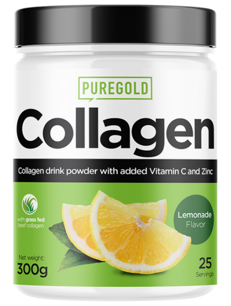 Добавка натуральная Коллаген с витамином С и цинком PureGold Collagen Лимонад 300 г