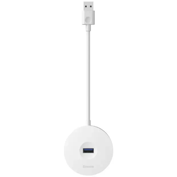 Хаб USB Baseus Round Box CAHUB-F02 1 Usb 3,0 to 1 Usb 3,0/3 Usb 2,0 0,1 м White - фото 2