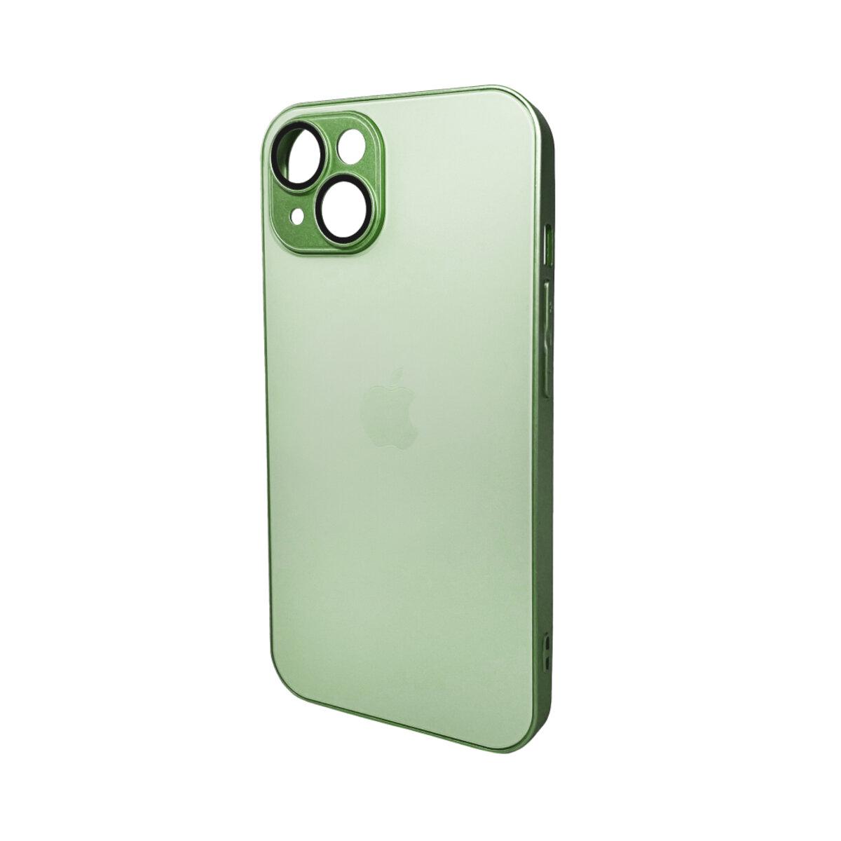 Противоударный чехол для Apple iPhone 15 AG Glass Matt Frame Color / Light Green