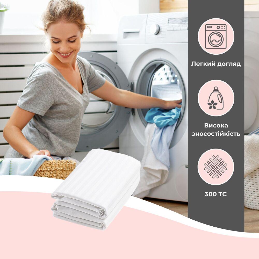 Простыня для гостиниц IDEIA хлопок жаккард сатин в полоску 1 см евро 230х260 см (26805) - фото 4 Простыня для гостиниц IDEIA хлопок жаккард сатин в полоску 1 см евро 230х260 см (26805) - фото 4