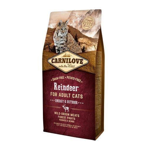 Корм для котів сухий Carnilove Cat Raindeer Energy&Outdoor з м'ясом північного оленя 6 кг (9651)