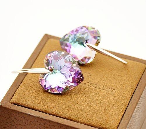 Серьги с кристаллами Сваровски Showfay 121619 Сиреневый