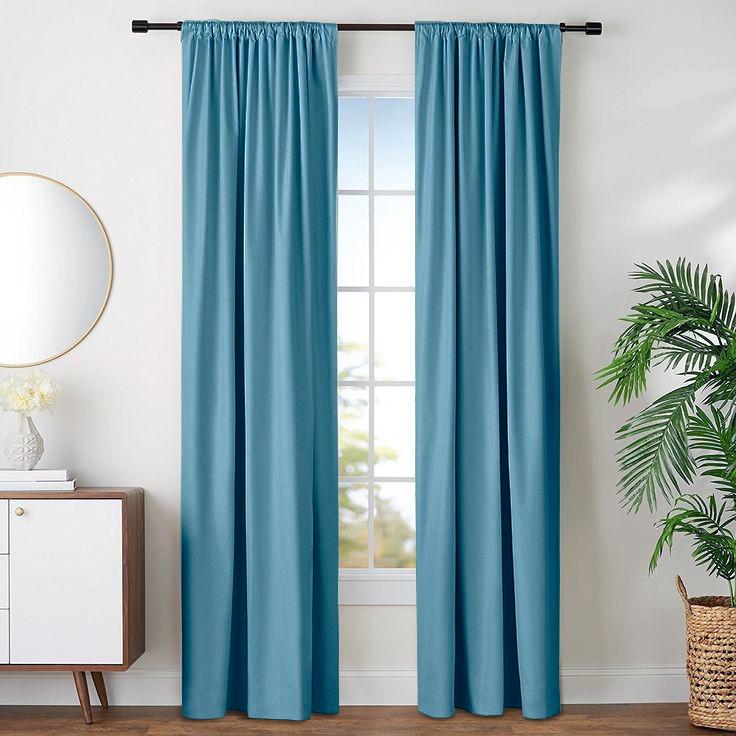 Комплект штор Lux Portiery Бархат-велюр 300х270 см 2 шт. Бирюзовый (В1177)