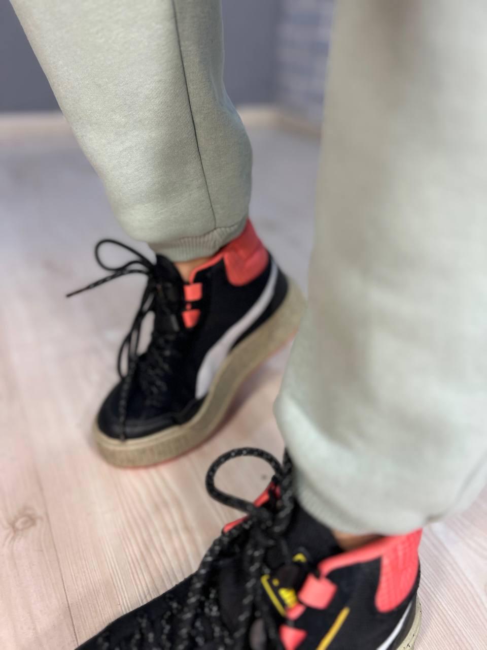 Брюки женские PEPPER MINT 24-13 спортивные джоггеры резинка на талии утепленные L Оливковый (925) - фото 10