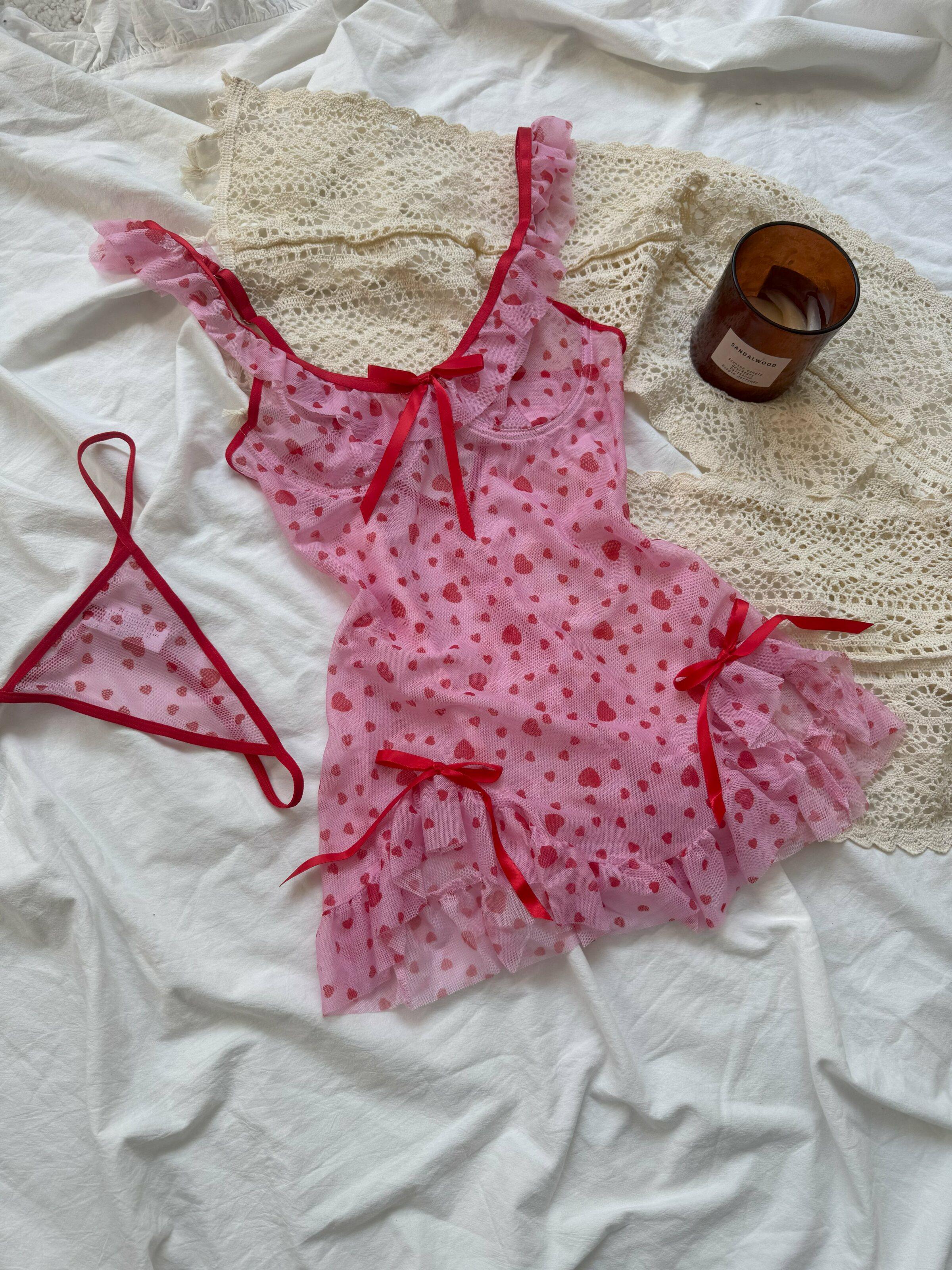 Комплект білизни жіночий Nova Vega пенюар/трусики S Рожевий (105-D167) - фото 7 Комплект білизни жіночий Nova Vega пенюар/трусики S Рожевий (105-D167) - фото 7