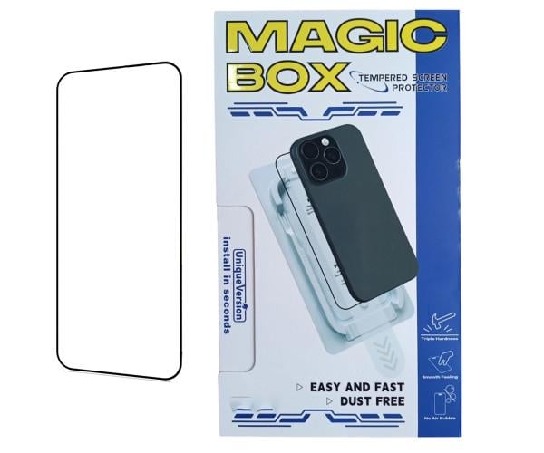 Захисне скло загартоване Magic Box Full Screen для iPhone 16 Pro​ з рамкою для поклейки