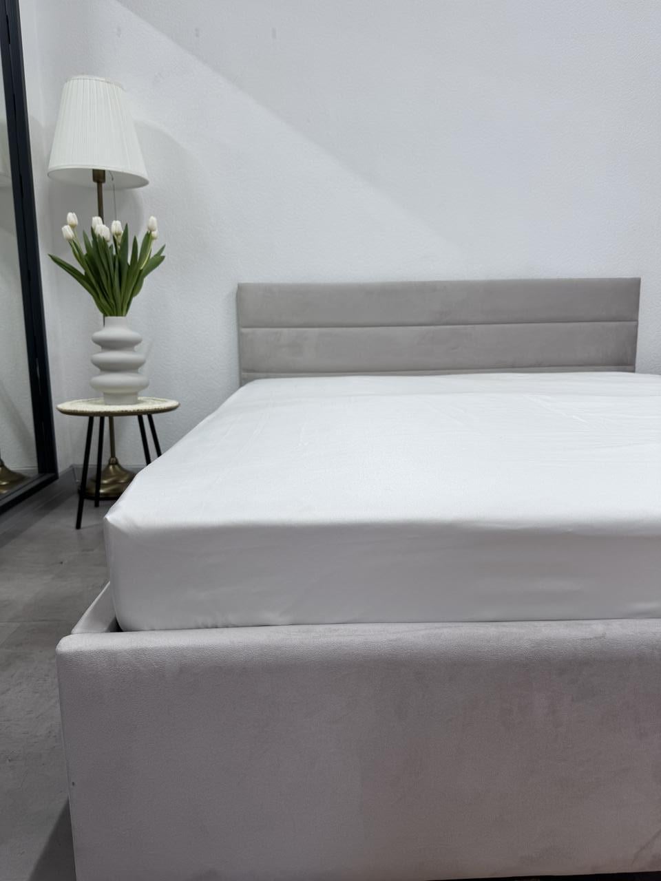 Простирадло на резинці Ecotton 160х200 см Сream/White (24569)