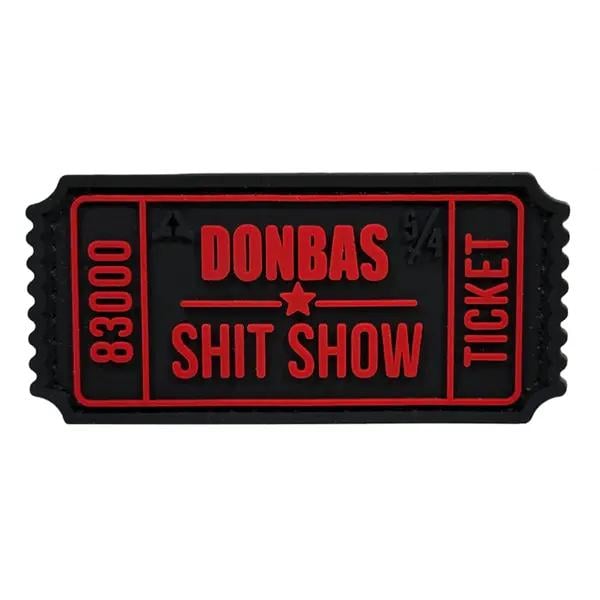 Патч Ticket Donbas Чорно-червоний (PATCH-049)
