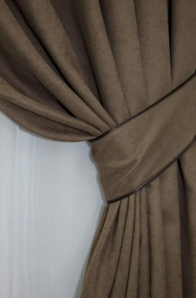 Ткань для штор SPARTA микровелюр Мокко (1036ш) - фото 2 Ткань для штор SPARTA микровелюр Мокко (1036ш) - фото 2