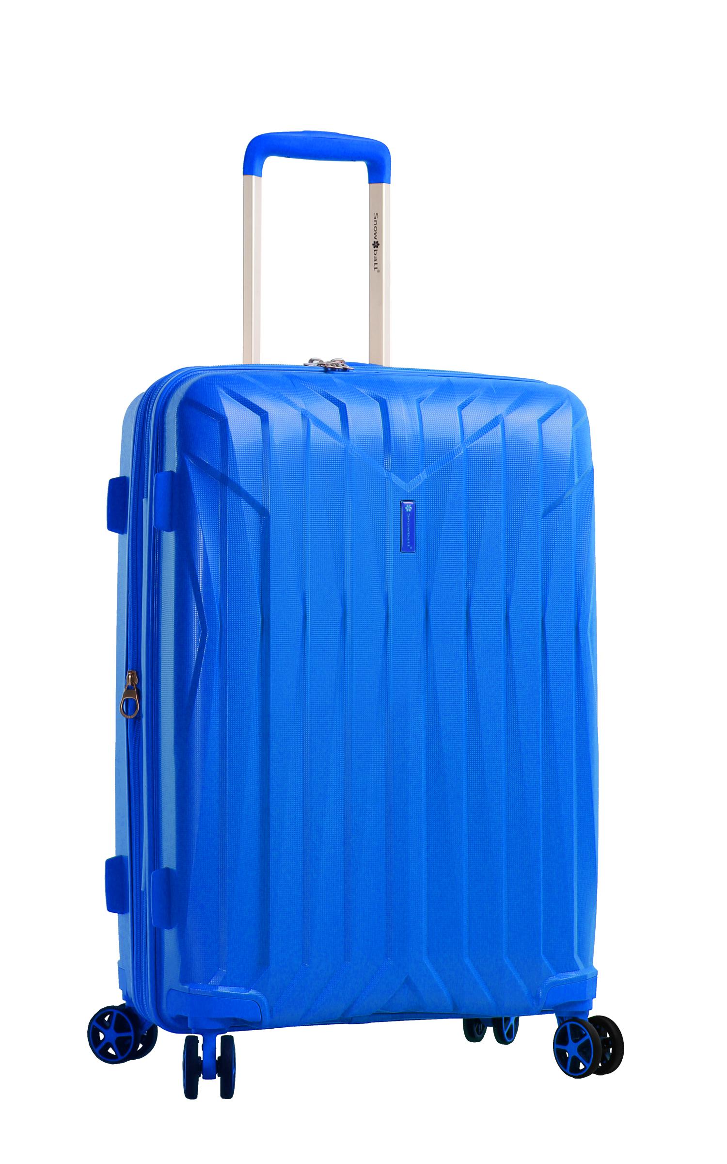 Чемодан Snowball 04203 полипропилен L 77х51х29 см 105/18 л Синий