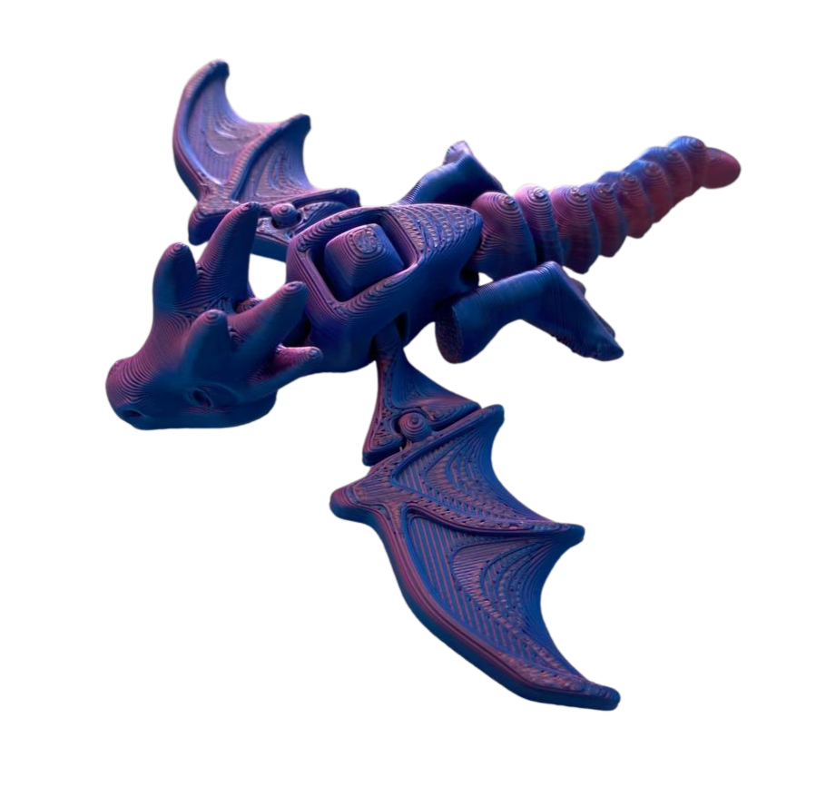 Антистресс игрушка Гибкий Дракон 3D подвижная фигурка из пластика фиджет для рук