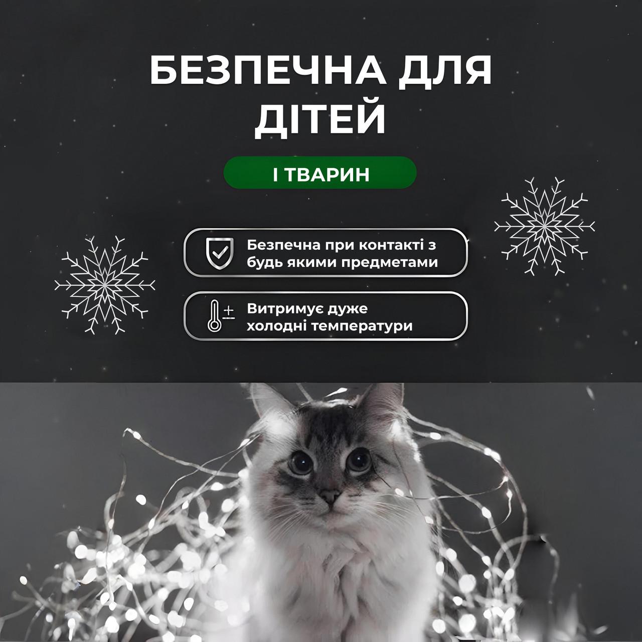 Гирлянда роса на пульте 500 LED капля на белом проводе 50 м Белый (500L50MWW) - фото 3 Гирлянда роса на пульте 500 LED капля на белом проводе 50 м Белый (500L50MWW) - фото 3