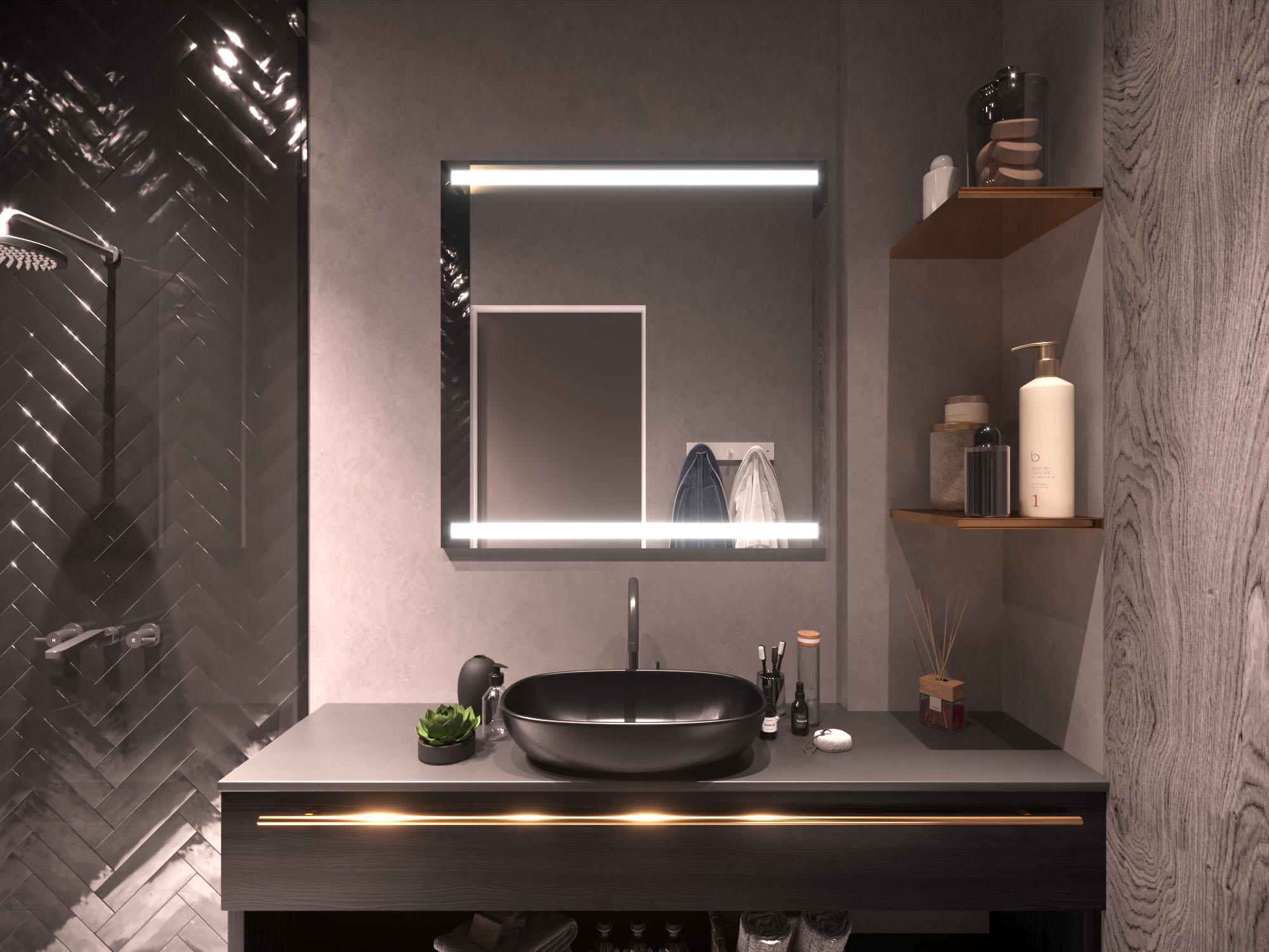 Зеркало Dim Dzerkal MILANO с LED-подсветкой 50х70 см (9226)