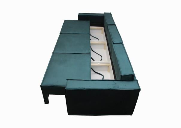 Диван Милтон 3 Диван Плюс еврокнижка 340х103 см спальное место 3000х1450 мм Темный бирюзовый (24513297) - фото 3 Диван Милтон 3 Диван Плюс еврокнижка 340х103 см спальное место 3000х1450 мм Темный бирюзовый (24513297) - фото 3