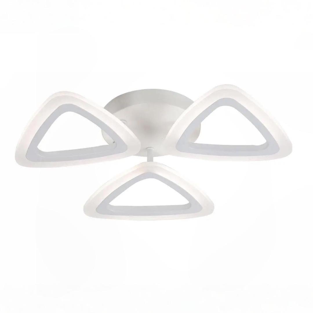 Люстра светодиодная Valeso с треугольными плафонами 36W 3000-6500K Белый (G 2717/3 WT 36W)