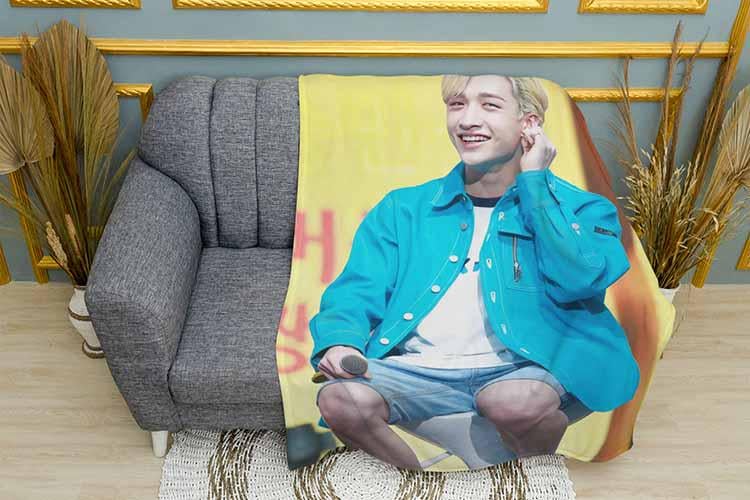 Плед Bangchan K-pop Stray Kids плюш однослойный 150х210 см (113781-1)