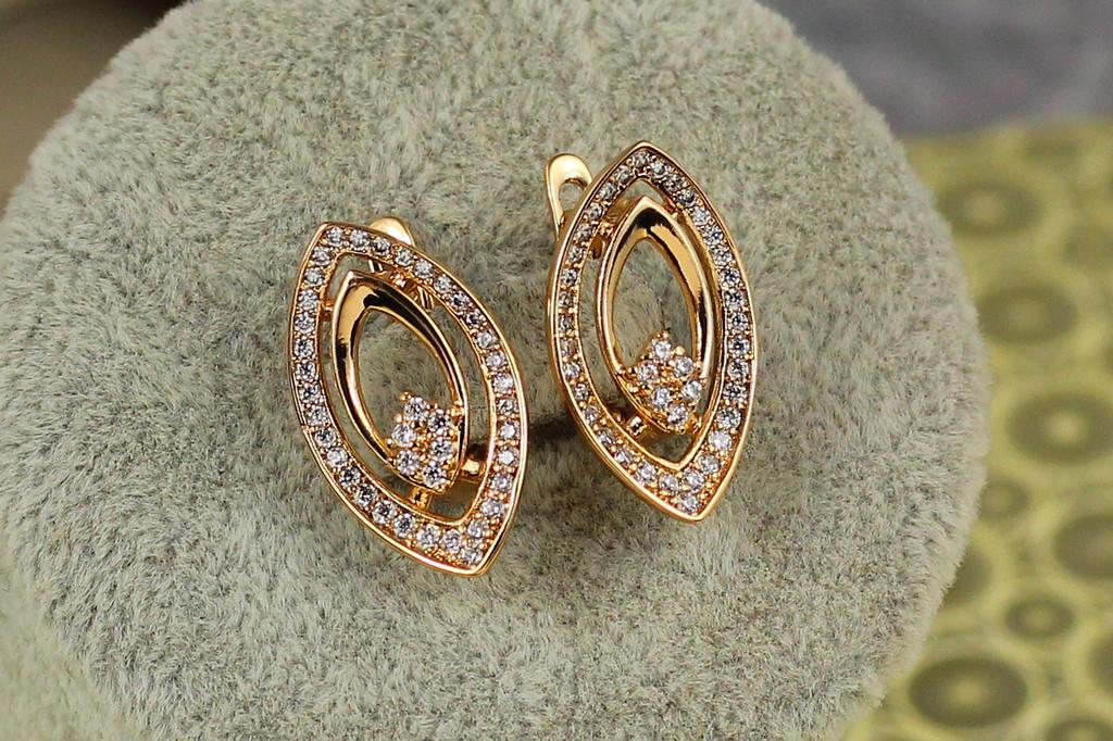 Серьги Xuping Jewelry Амаретто 2 см Золотистый (2426190938)