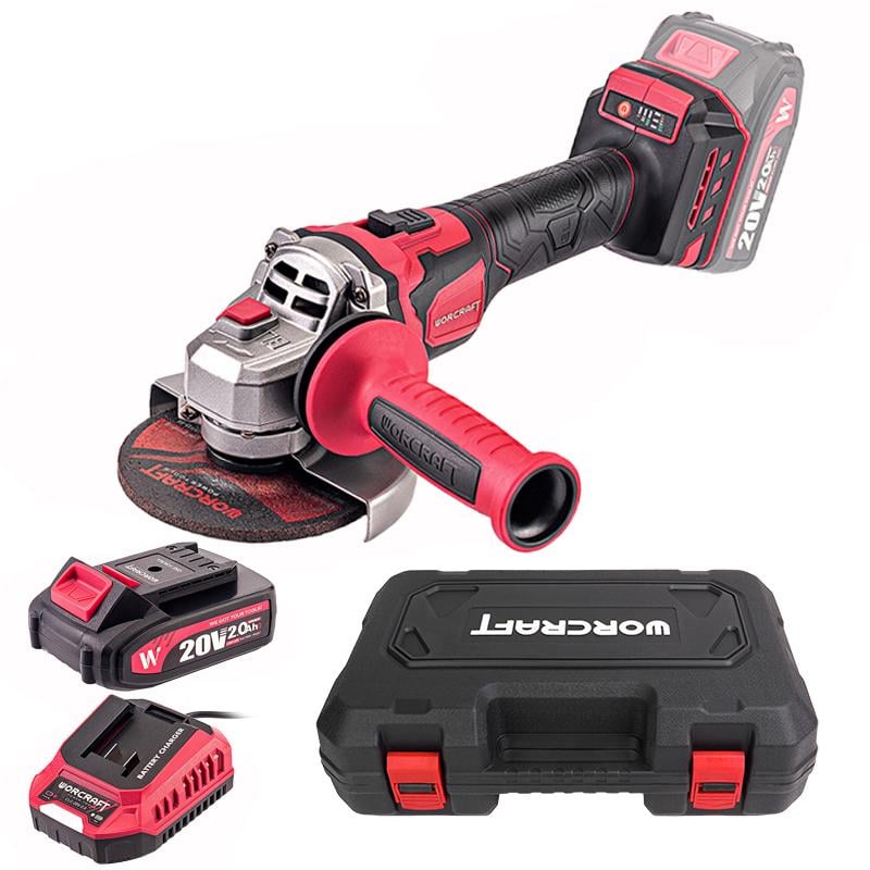 Аккумуляторная бесщеточная шлифмашина угловая Worcraft CAG‑S20LiBEM‑125 (13301)