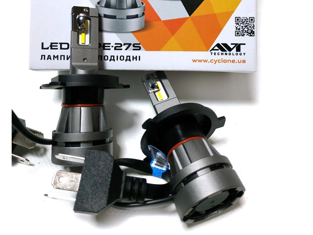 Лампы автомобильные LED Cyclone H4 5000K type 27