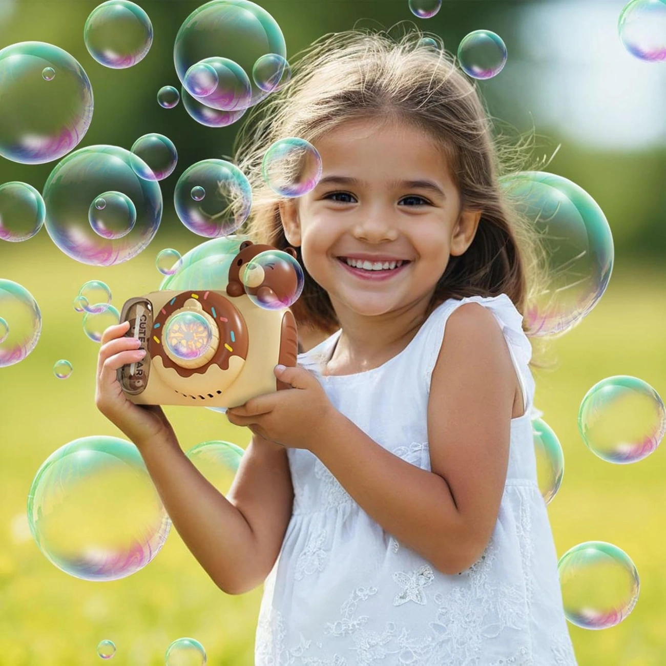 Аппарат мыльнопузырьковый HL 038 D с подсветкой/камерой и удобным ремешком (29198620) - фото 2 Аппарат мыльнопузырьковый HL 038 D с подсветкой/камерой и удобным ремешком (29198620) - фото 2