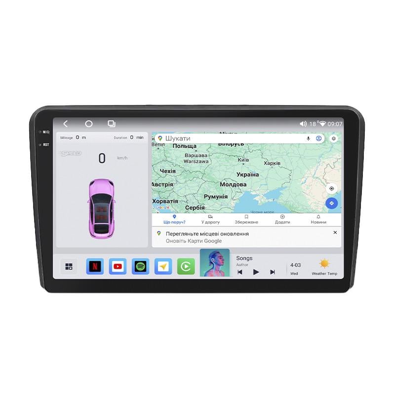 Автомагнітола штатна Lesko QLED CarPlay/4G/Wi-Fi/GPS/360° для Audi RS 3 I 8P 2011-2012 4/64Gb 9" (2329154357)