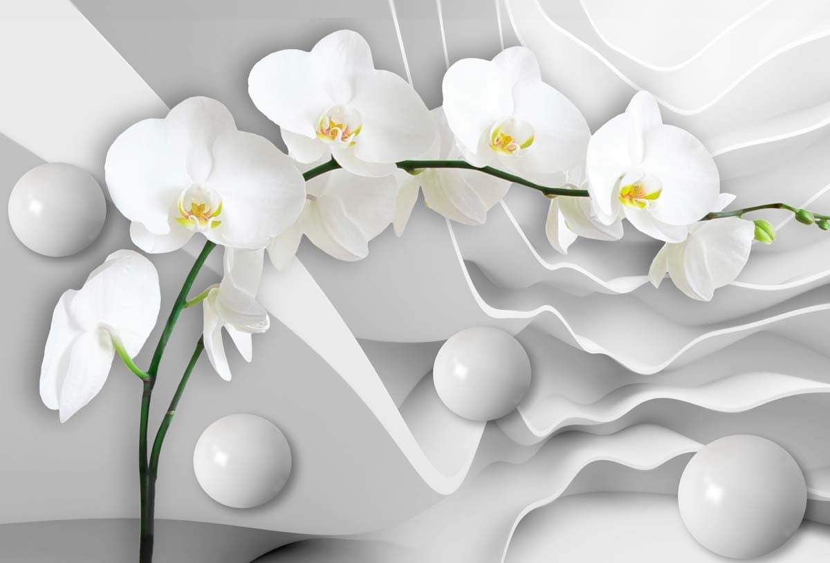 Фотообои WS Wallpaper Орхидеи 3D 392x270 см (31183)