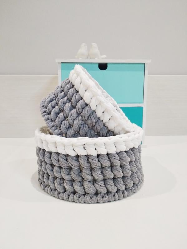 Набор корзинок органайзеров ручной работы (23591-Нов)