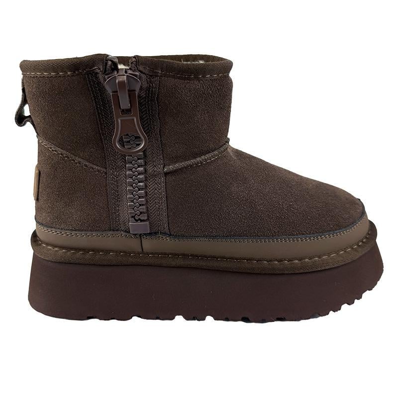 Угги женские на молнии 2048-24 p. 36 23 см Шоколадный - фото 1