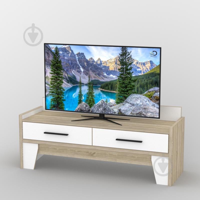 Тумба під телевізор Тиса Меблі ТВ-314 Дуб сонмоа Білий