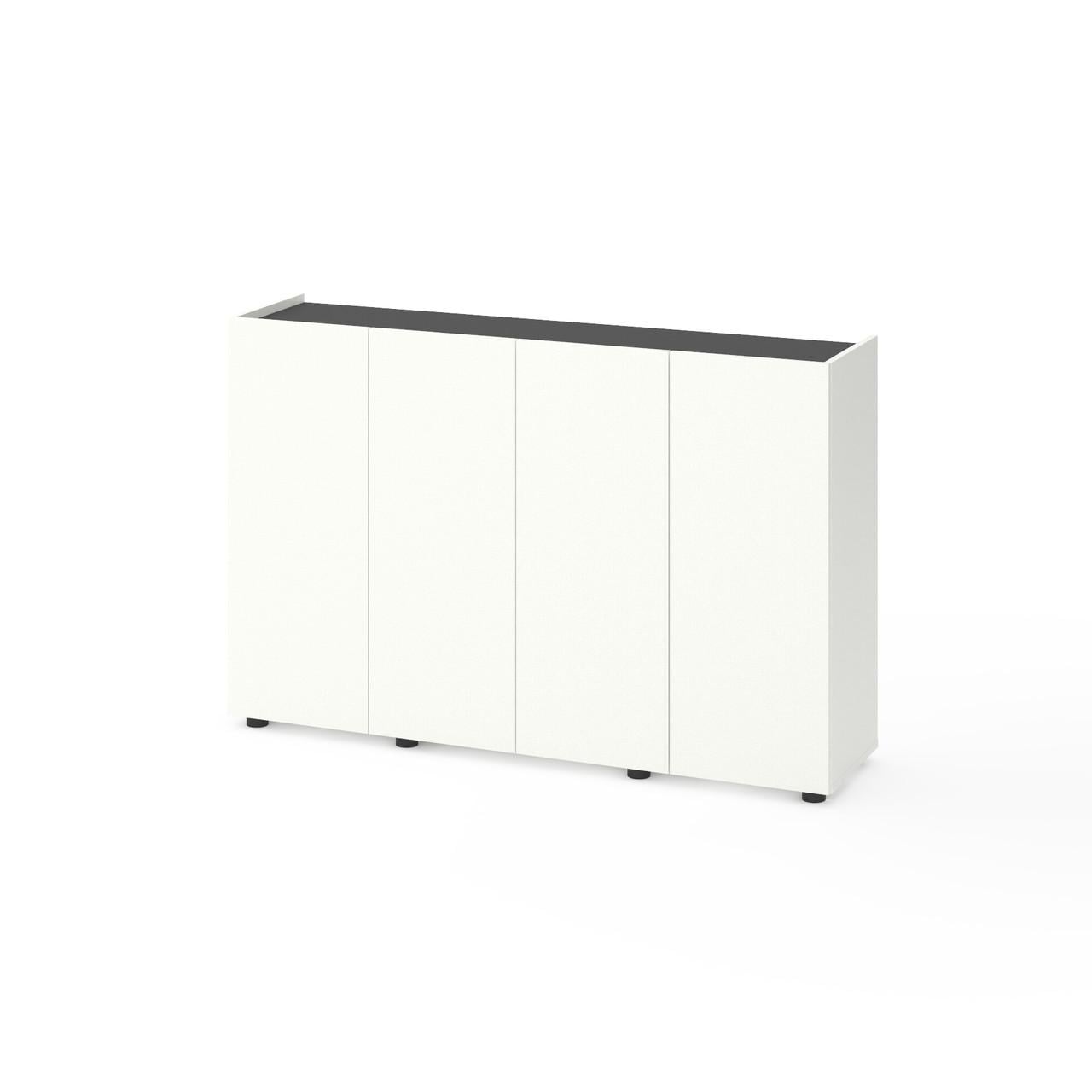 Комод Metkas Home B020 ЛДСП 1400x350x920 мм Білий сніг/Антрацитовий Комод Metkas Home B020 ЛДСП 1400x350x920 мм Білий сніг/Антрацитовий