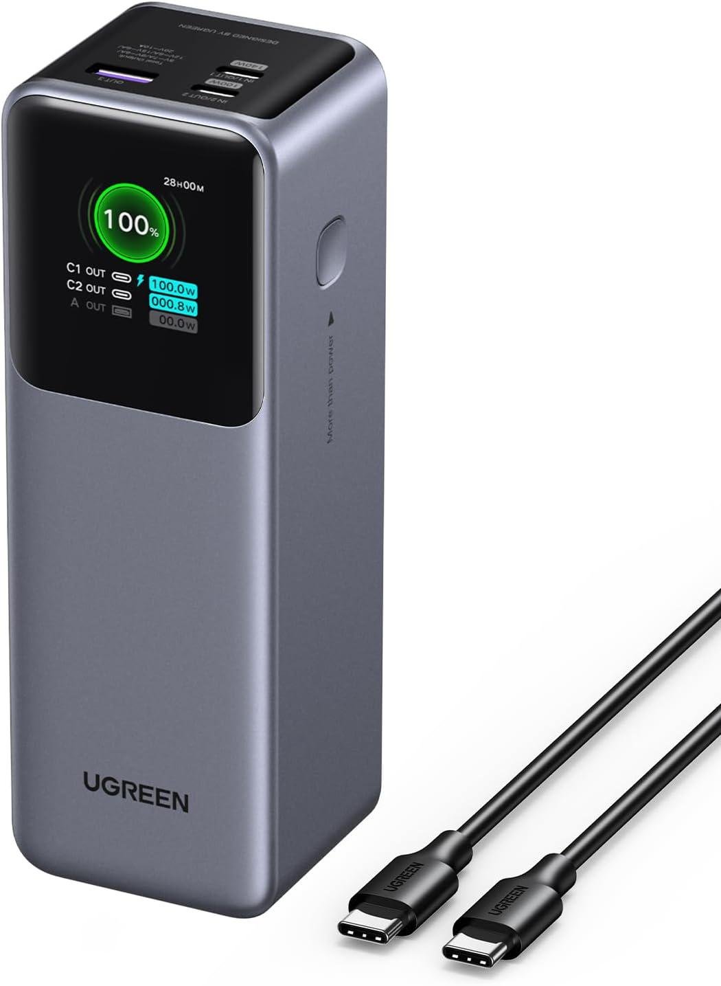 Повербанк UGREEN PB722 Nexode Fast Charging 200W 25000 mAh Grey (35525)