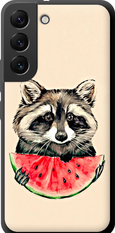 Чохол на Samsung Galaxy S22 Єнотик з кавуном (4605b-2494-42517)