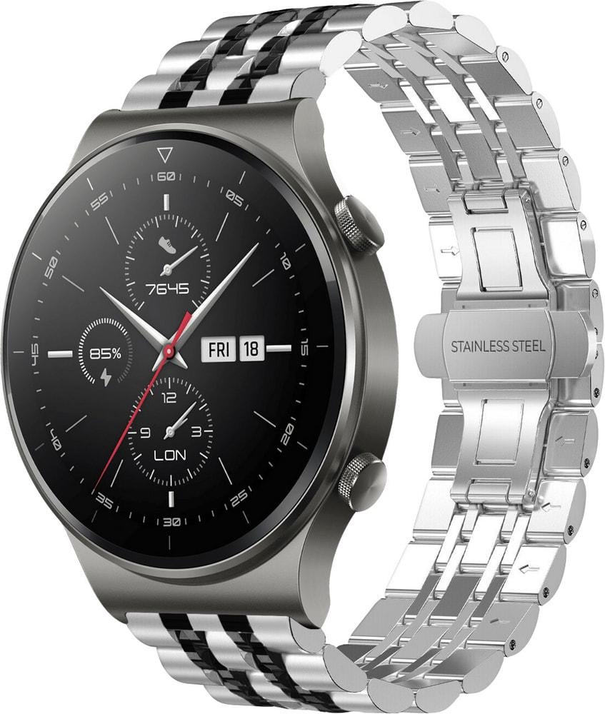 Браслет металлический Spinye Line для Huawei Watch GT 2 Pro Silver Black (28973-69)